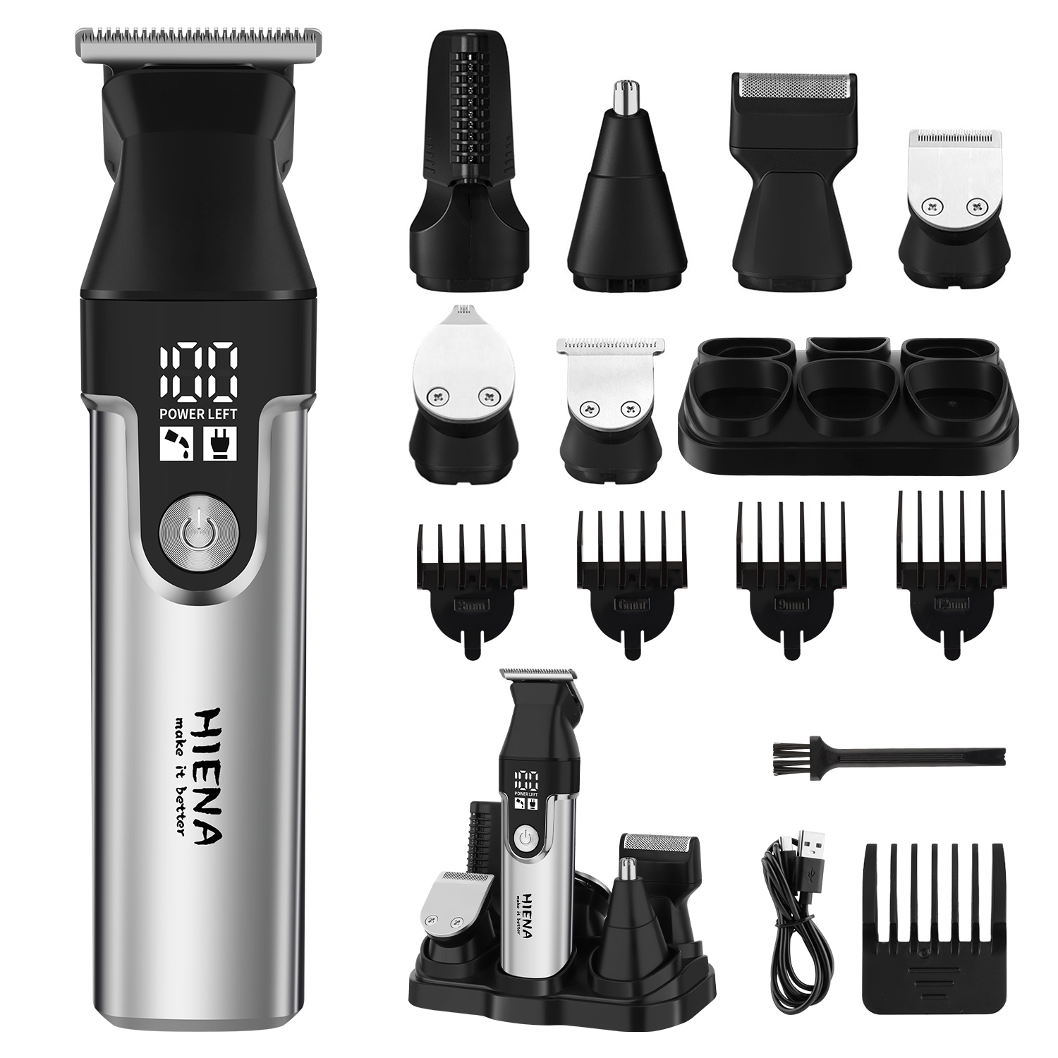 Men'S Grooming Electric Trimmer - HIENA Professional Multifunctional Hair Clipper Set,