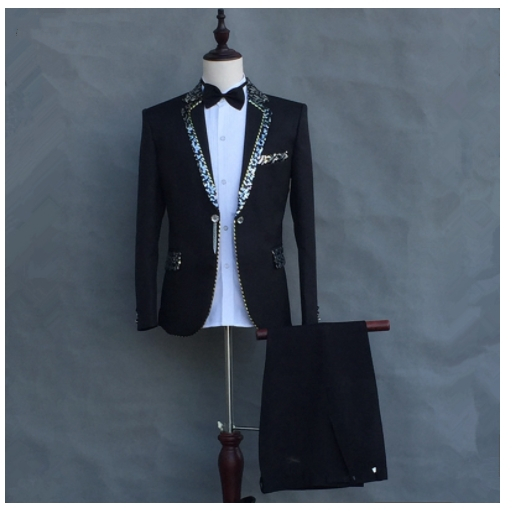 Men'S Grooming Studio - 2 piece sets stage performance Costumes