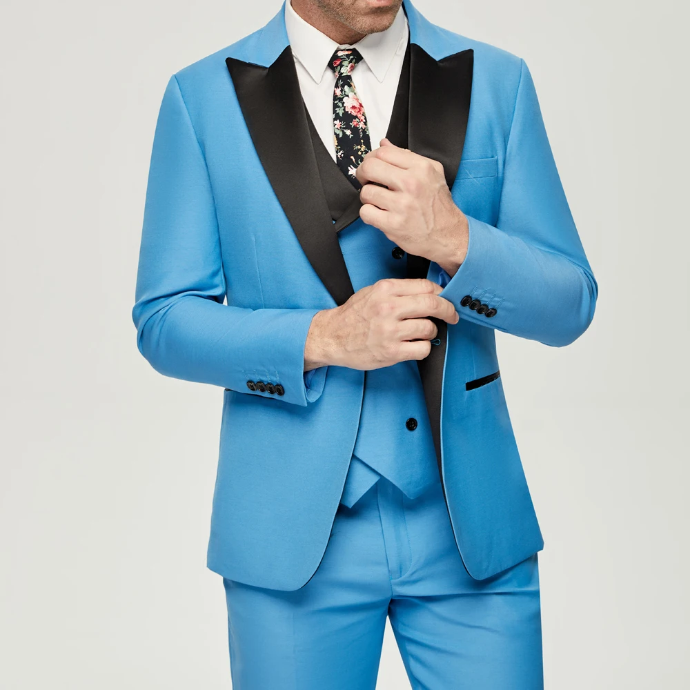 Blue Men Suits 3 Pieces  Men G - огляд і ціна Men'S Grooming Studio