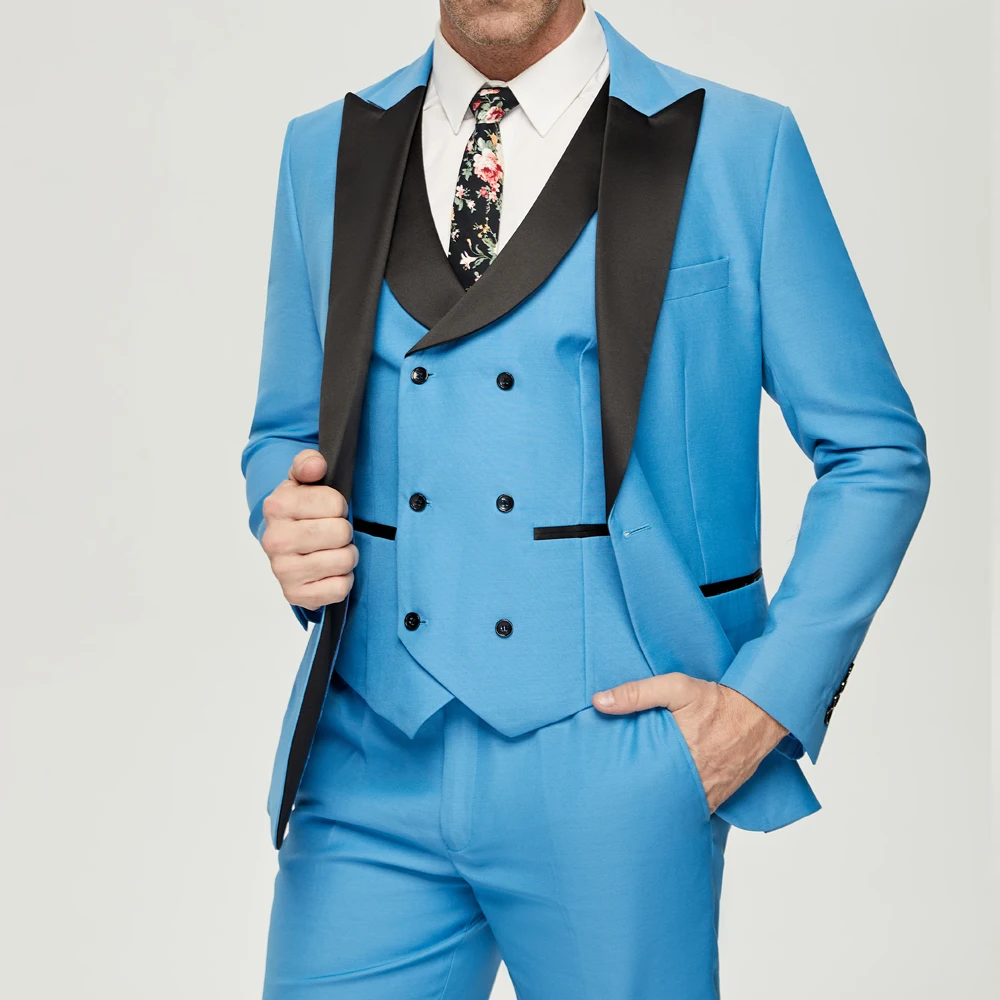 Blue Men Suits 3 Pieces  Men G - огляд і ціна Men'S Grooming Studio