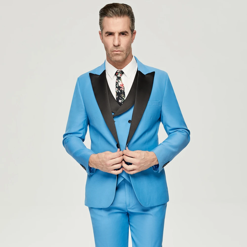 Blue Men Suits 3 Pieces  Men G - огляд і ціна Men'S Grooming Studio
