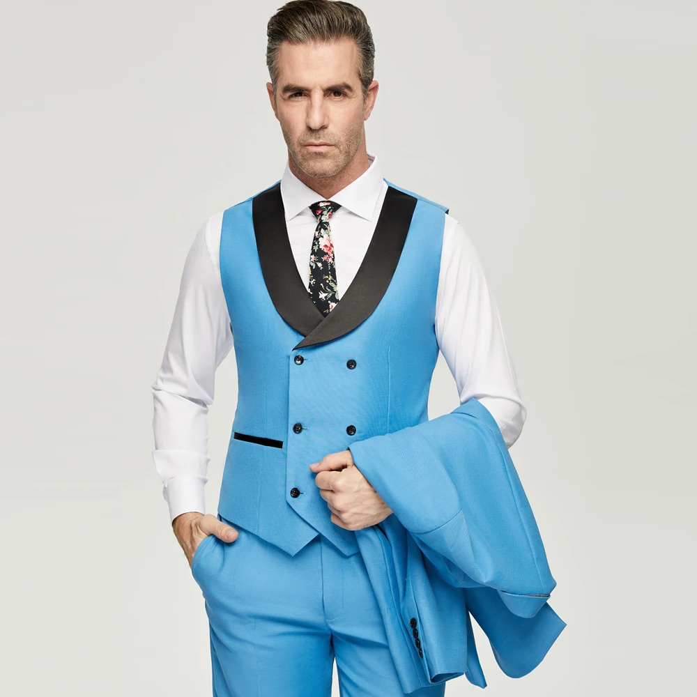 Blue Men Suits 3 Pieces  Men G - огляд і ціна Men'S Grooming Studio