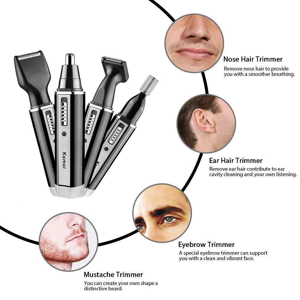 Kemei rechargeable electric al - огляд і ціна Men'S Grooming Electric Trimmer