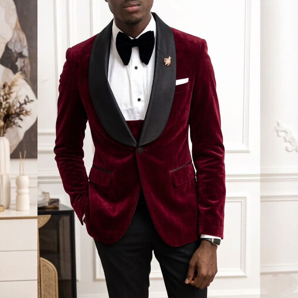 Velvet Slim Fit Suits for Men  - огляд і ціна Men'S Grooming Studio