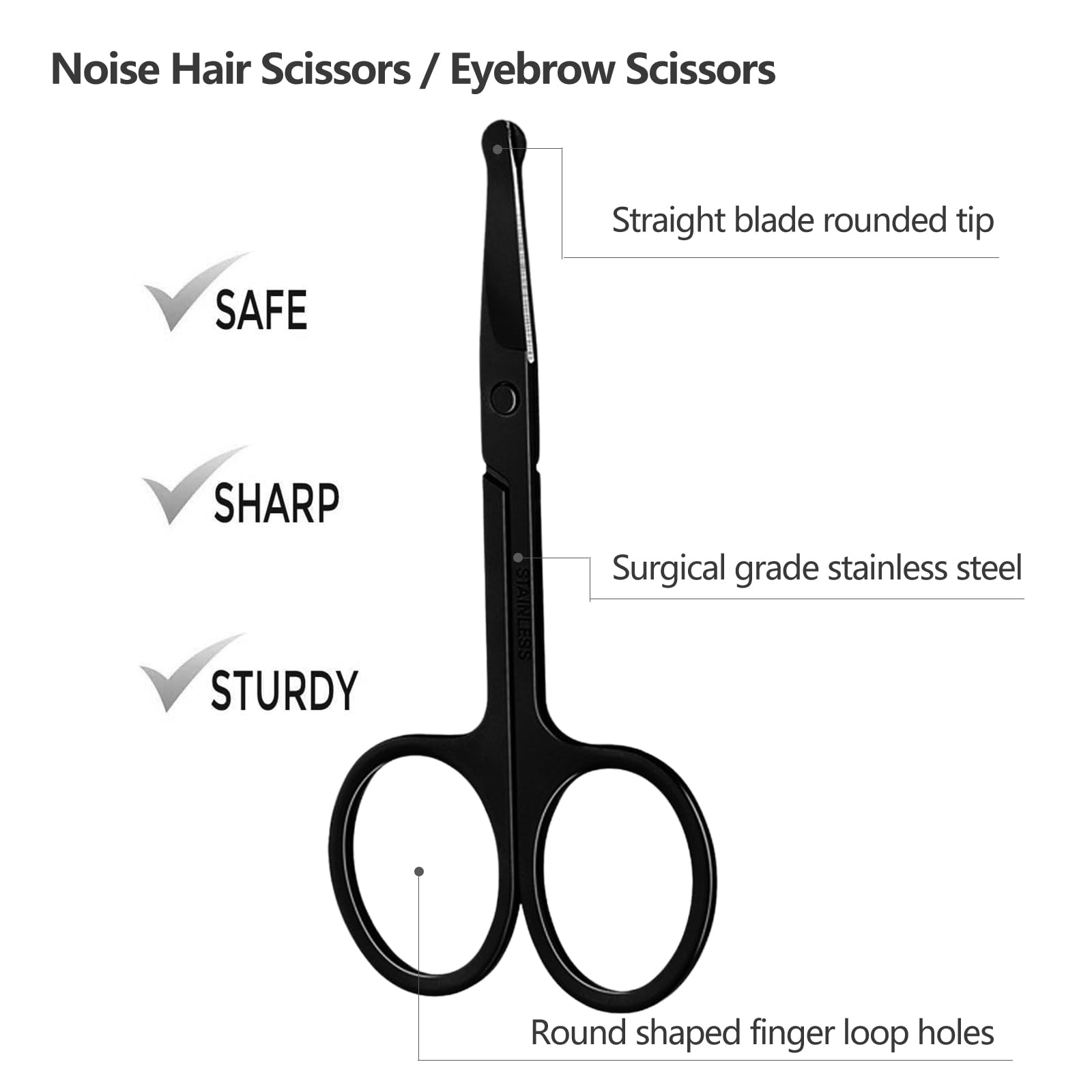 Eyebrow Scissors with Comb Fac - огляд і ціна Men'S Grooming Electric Trimmer
