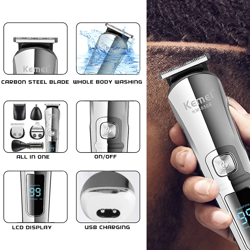 Kemei Professional Multifuncti - огляд і ціна Men'S Grooming Electric Trimmer